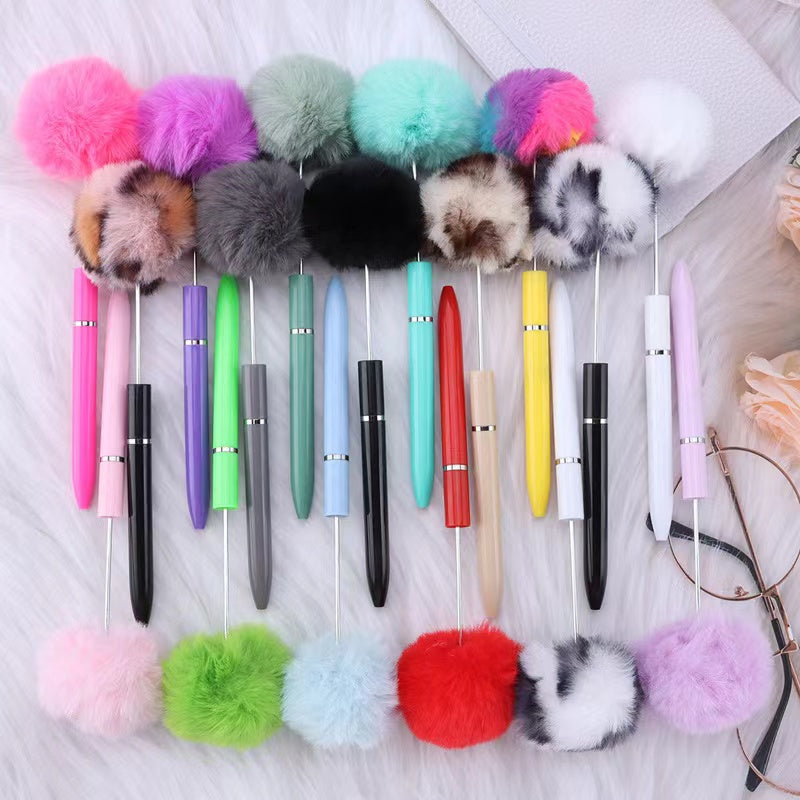 Z-17 colrs 34pcs hair ball beads able pen